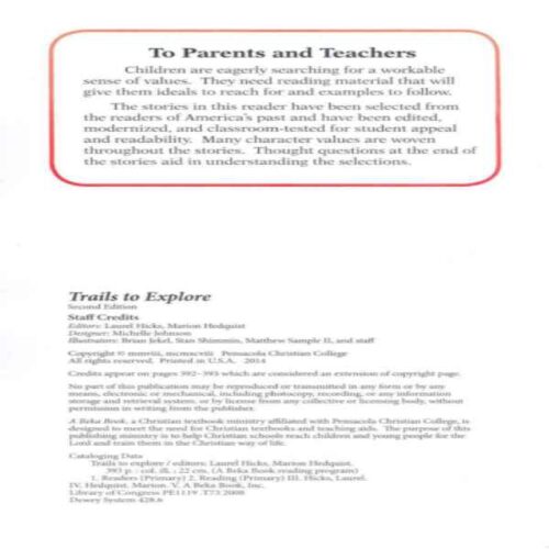 Trails To Explore - Abeka Grade 4d Second Edition Reading Program - Image 2